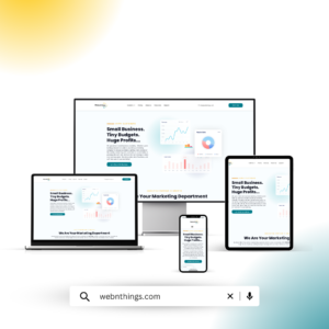 Webnthings.com site displaying in multiple responsive formats